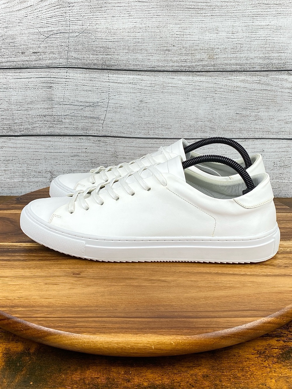 Beckett Simonon Reid Sneakers White Full Grain Leather Men’s Shoes Size 10